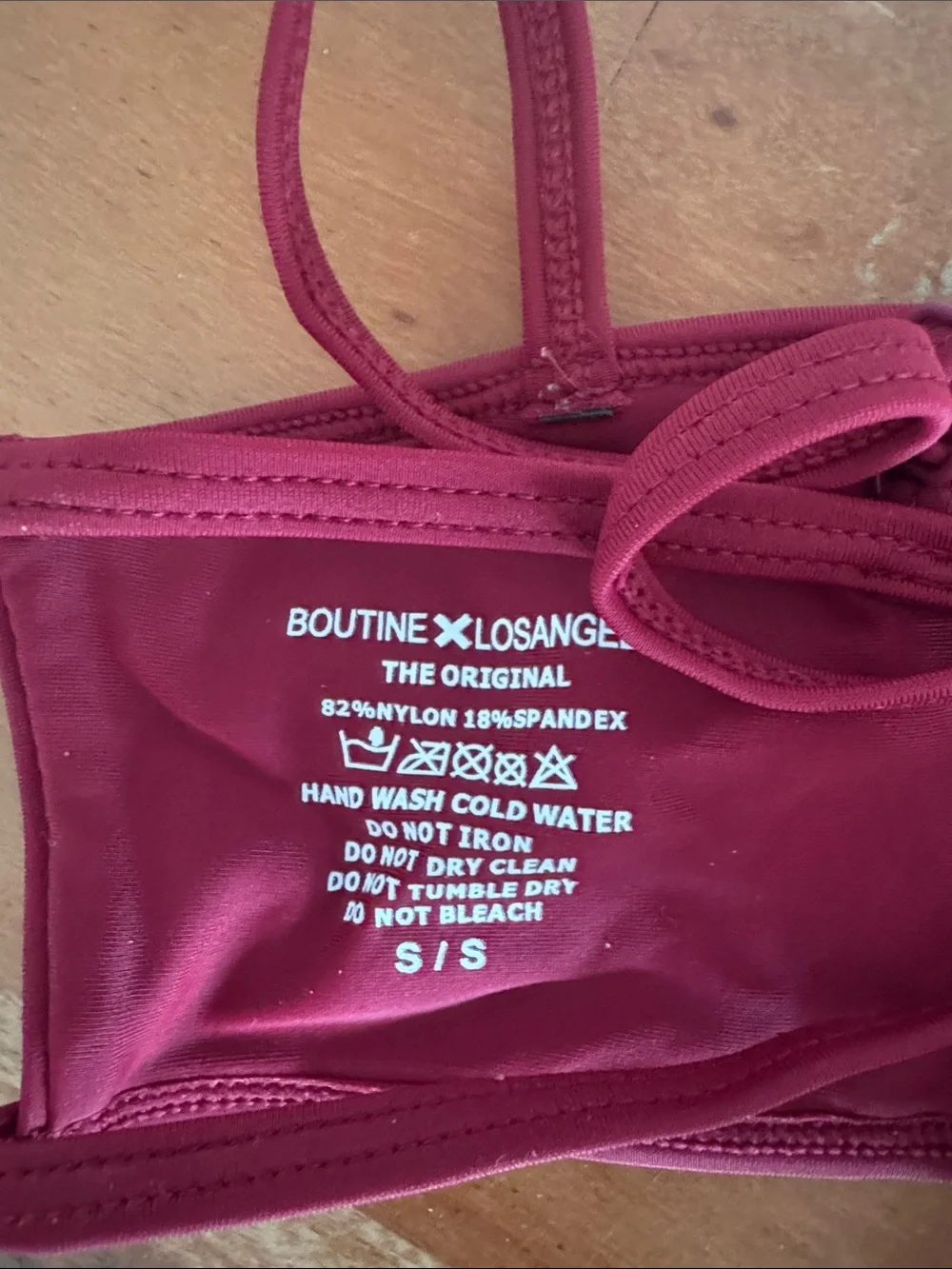 Boutine X LA Wine Red Two-Piece Bikini Set